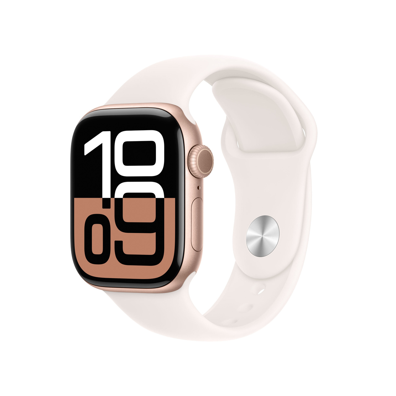 Apple Watch Series 10 GPS + Cellular 42mm Rose Gold Aluminium - Light Blush Sport Band - Small/Medium