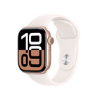 Apple Watch Series 10 GPS + Cellular 42mm Rose Gold Aluminium - Light Blush Sport Band - Small/Medium