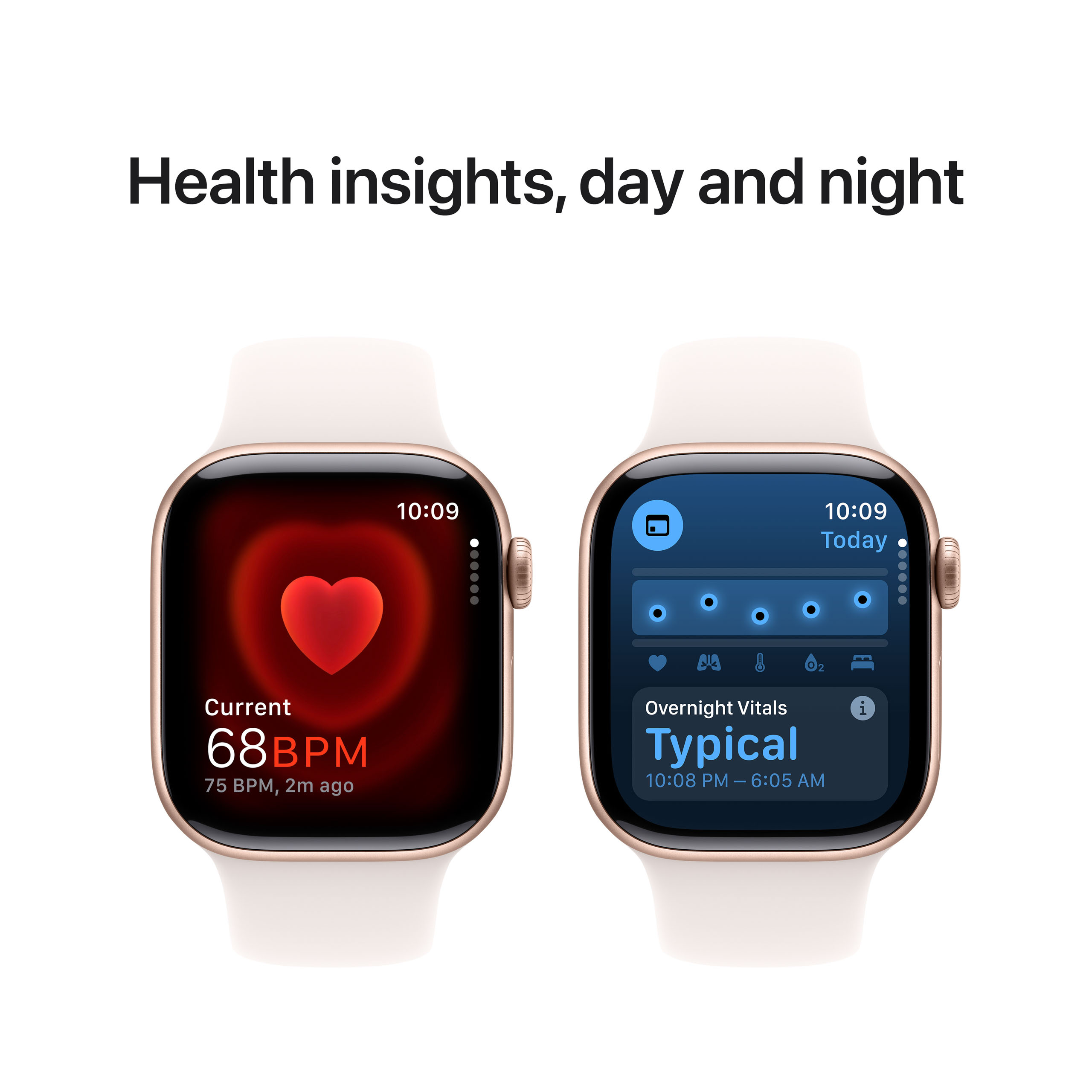 Apple Watch Series 10 GPS + Cellular 42mm Rose Gold Aluminium - Light Blush Sport Band - Small/Medium