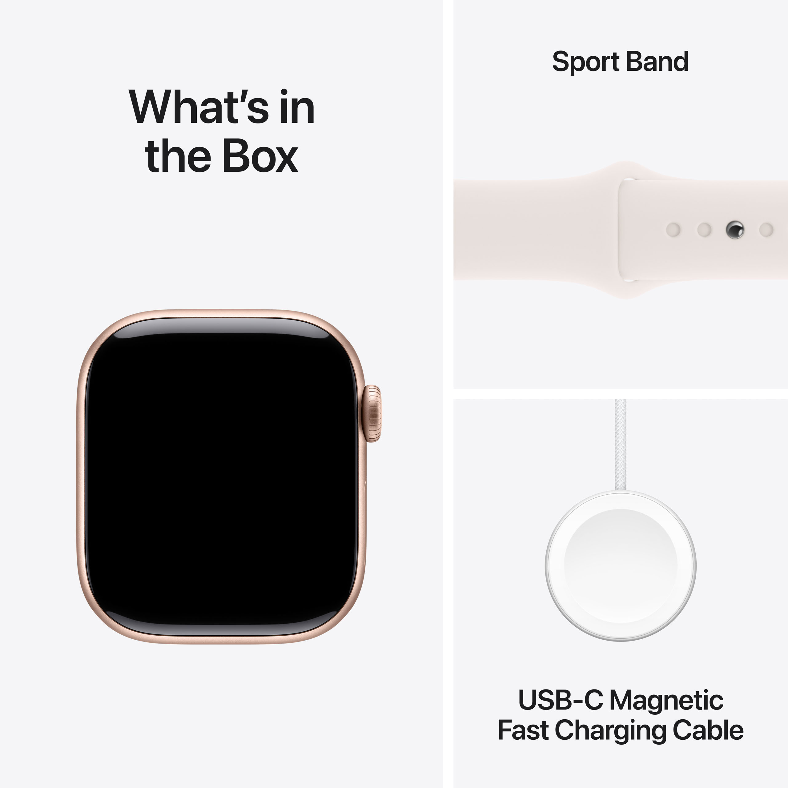 Apple Watch Series 10 GPS + Cellular 42mm Rose Gold Aluminium - Light Blush Sport Band - Small/Medium