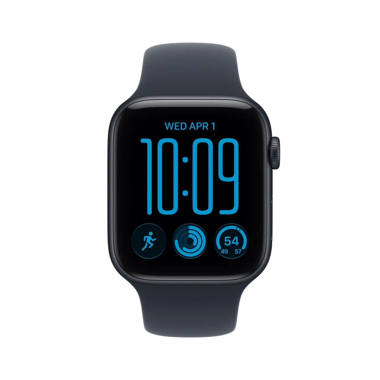 Apple Watch SE 3 GPS 44mm Midnight Aluminium -  Navy Blue Sport Band - Medium/Large