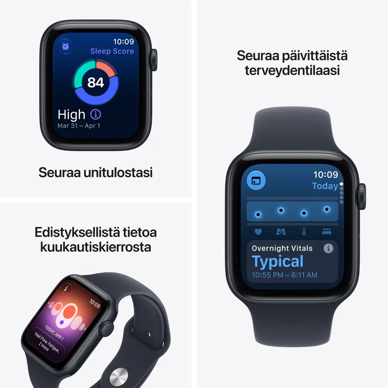 Apple Watch SE 3 GPS 44mm Starlight Aluminium -  Sand Sport Band - Medium/Large