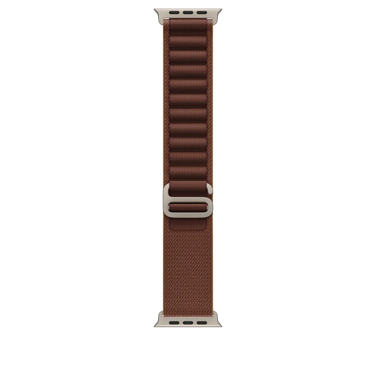 49mm Burgundy Alpine Loop - Large - Natural Titanium Finish