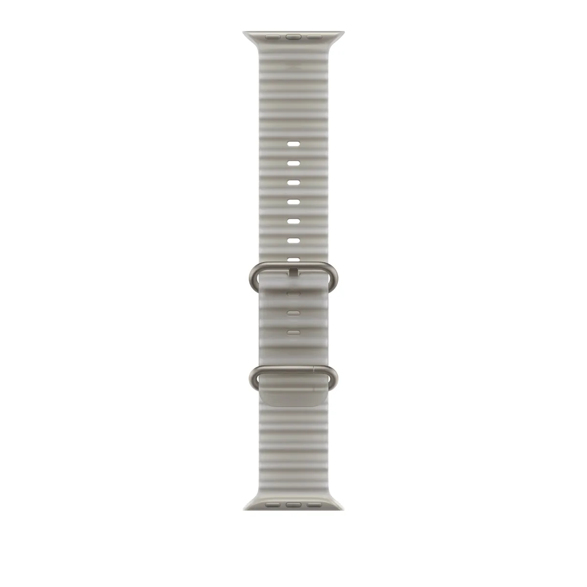 49mm Translucent Grey Ocean Band - Natural Titanium Finish