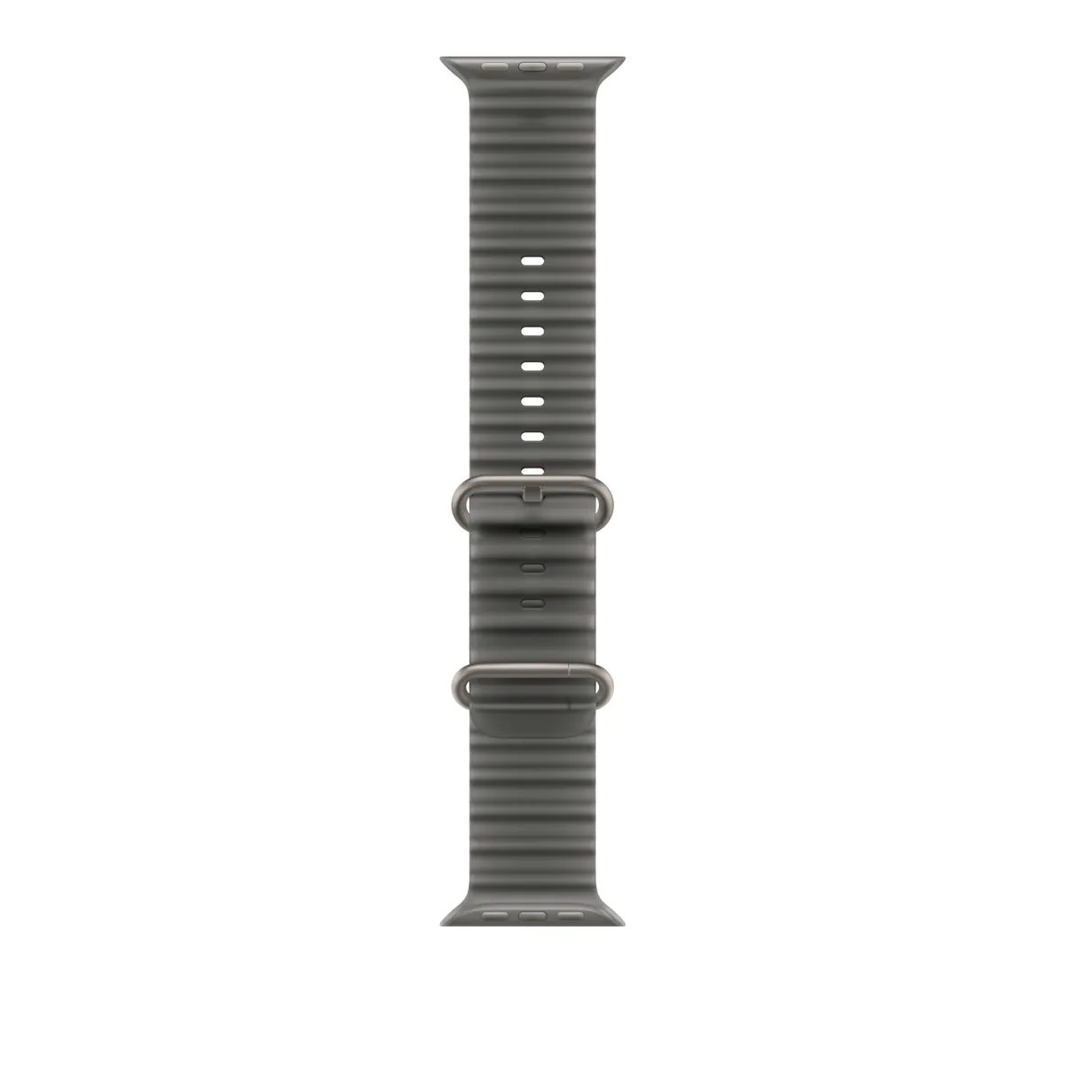 49mm Translucent Black Ocean Band - Natural Titanium Finish