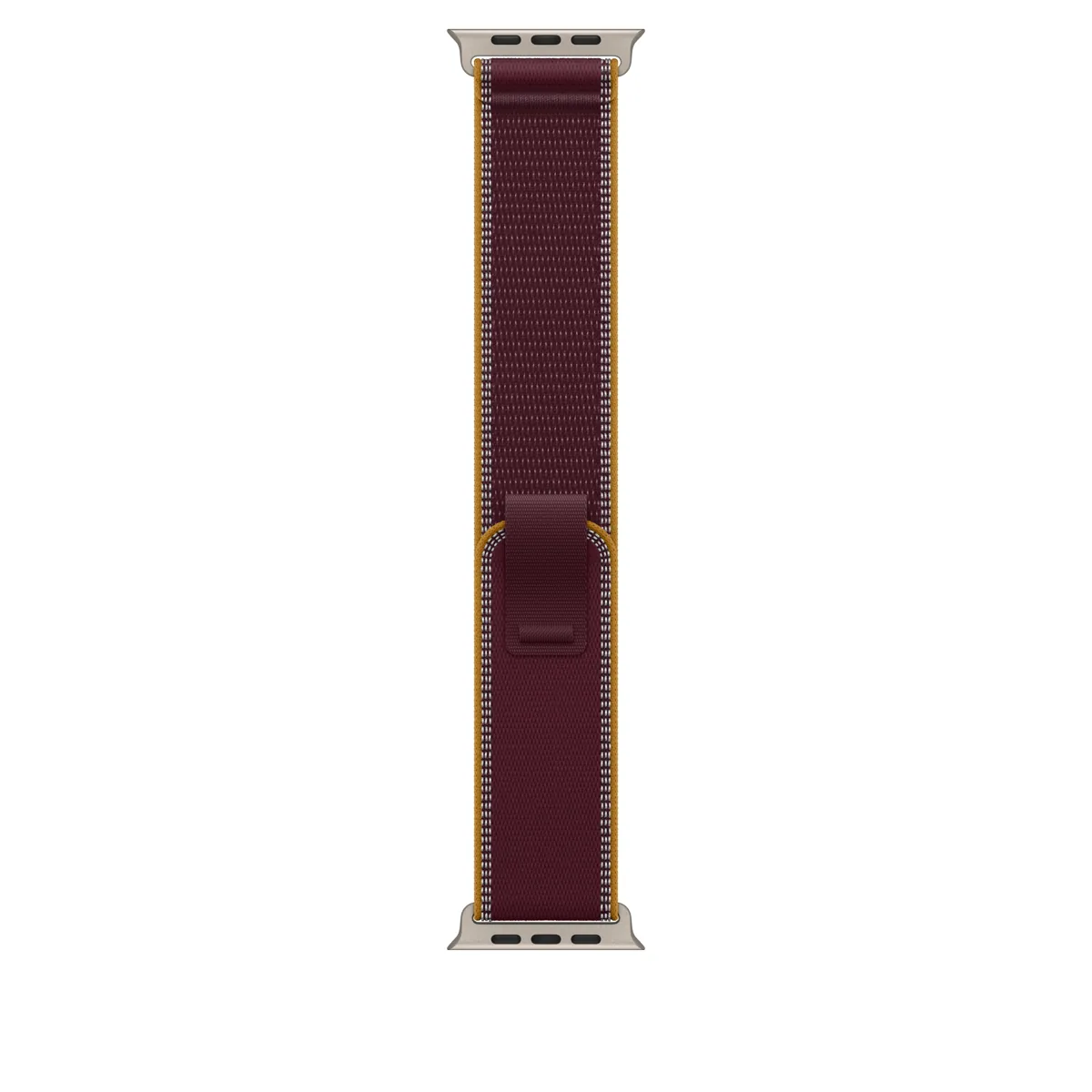 49mm Burgundy Trail Loop - M/L - Natural Titanium Finish