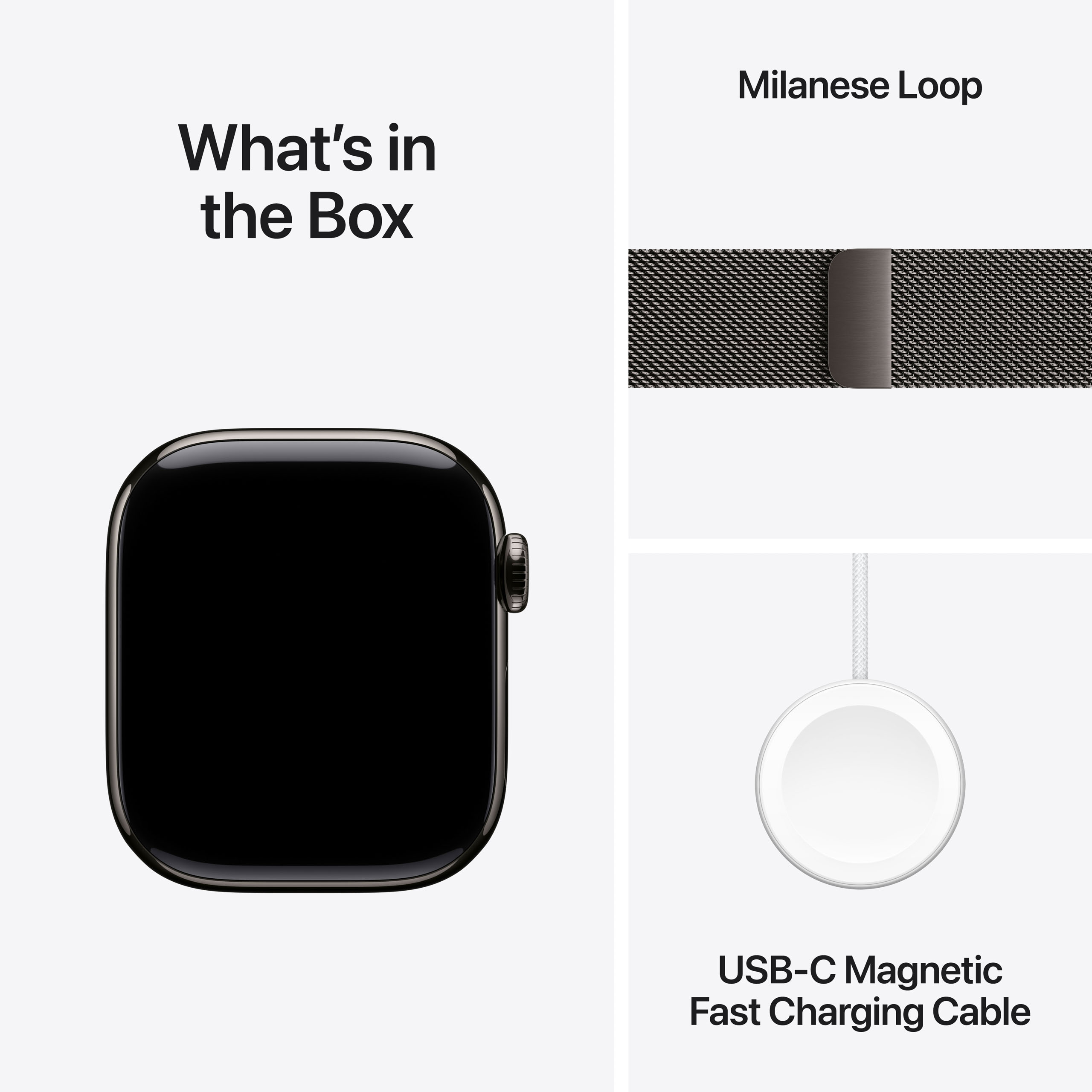 Apple Watch Series 10 GPS + Cellular 42mm Slate Titanium - Slate Milanese Loop