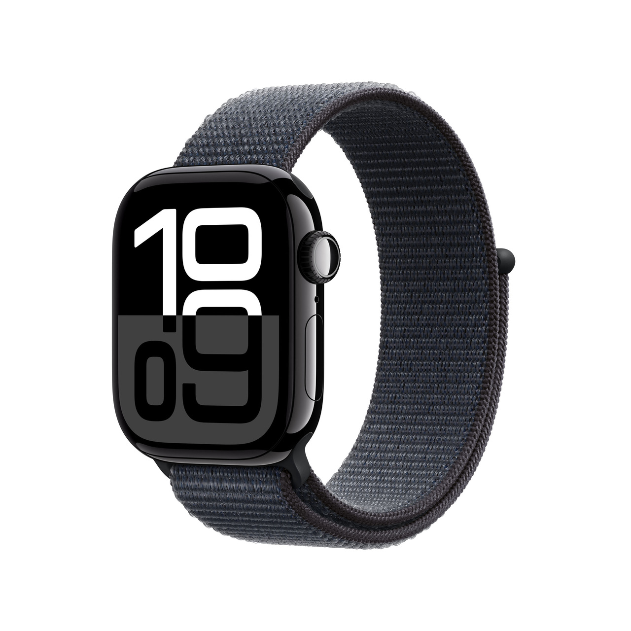Apple Watch Series 10 GPS + Cellular 42mm Jet Black Aluminium - Ink Sport Loop