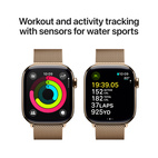 Apple Watch Series 10 GPS + Cellular 42mm Gold Titanium - Gold Milanese Loop