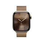 Apple Watch Series 10 GPS + Cellular 42mm Gold Titanium - Gold Milanese Loop