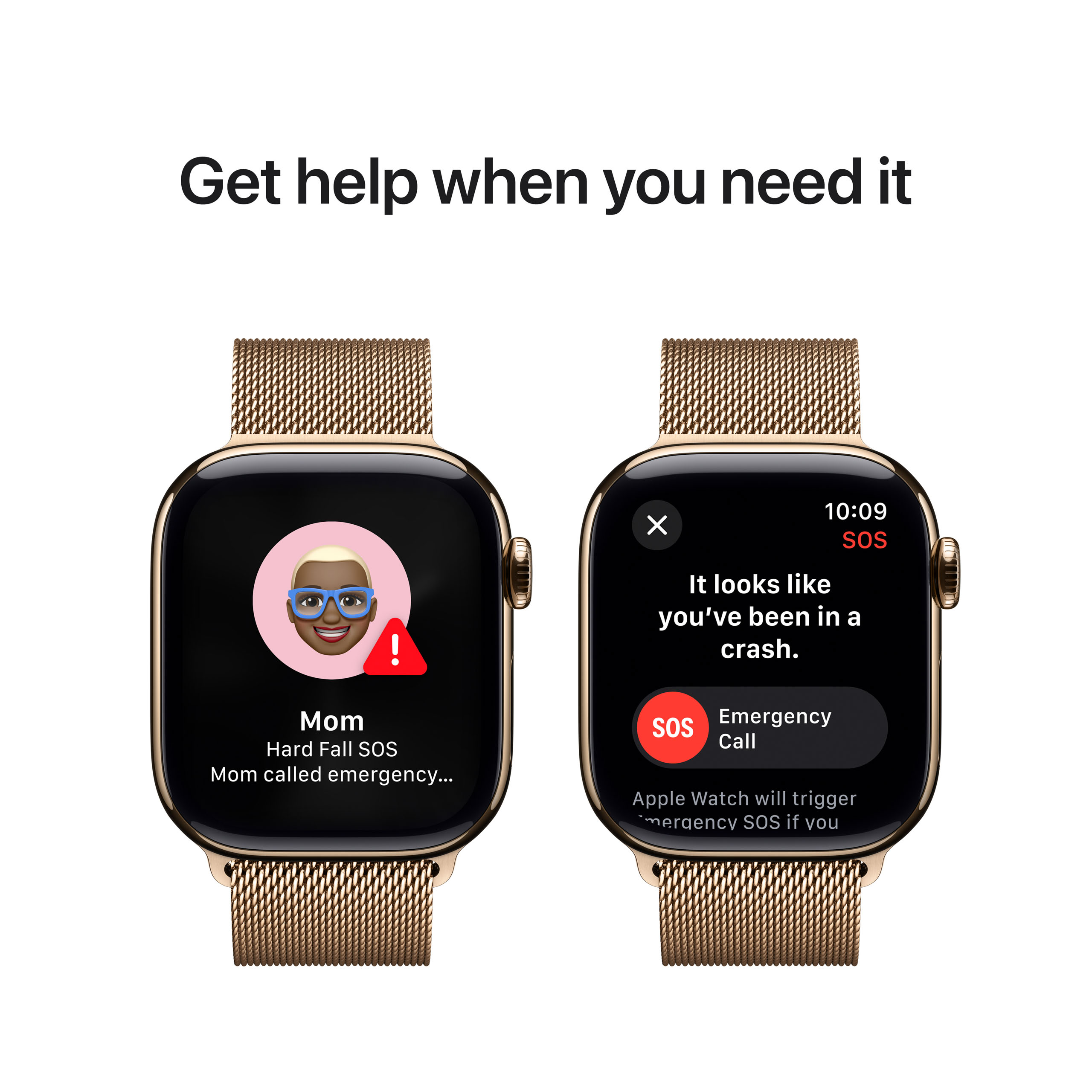 Apple Watch Series 10 GPS + Cellular 42mm Gold Titanium - Gold Milanese Loop