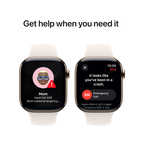 Apple Watch Series 10 GPS + Cellular 46mm Gold Titanium - Starlight Sport Band - Medium/Large
