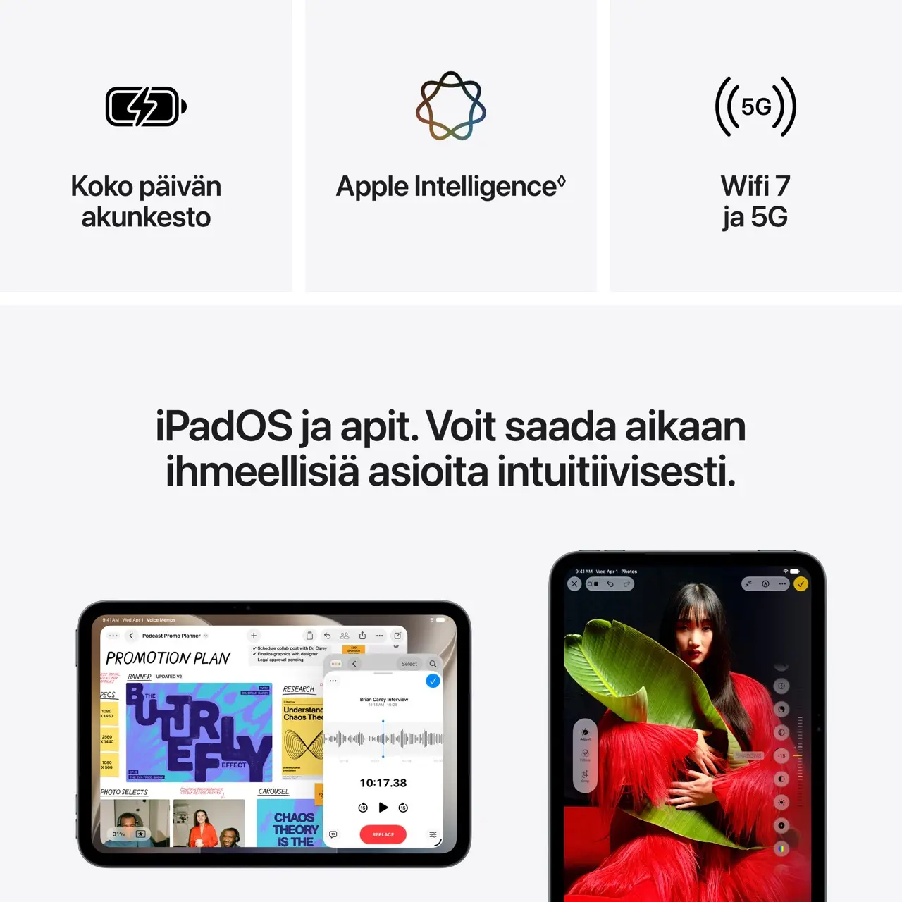 iPad mini A20 Pro w/Nano-texture Glass WiFi+Cellular 256GB Midnight