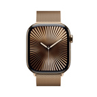 Apple Watch Series 10 GPS + Cellular 46mm Gold Titanium - Gold Milanese Loop - Medium/Large