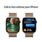 Apple Watch Series 10 GPS + Cellular 46mm Gold Titanium - Gold Milanese Loop - Medium/Large