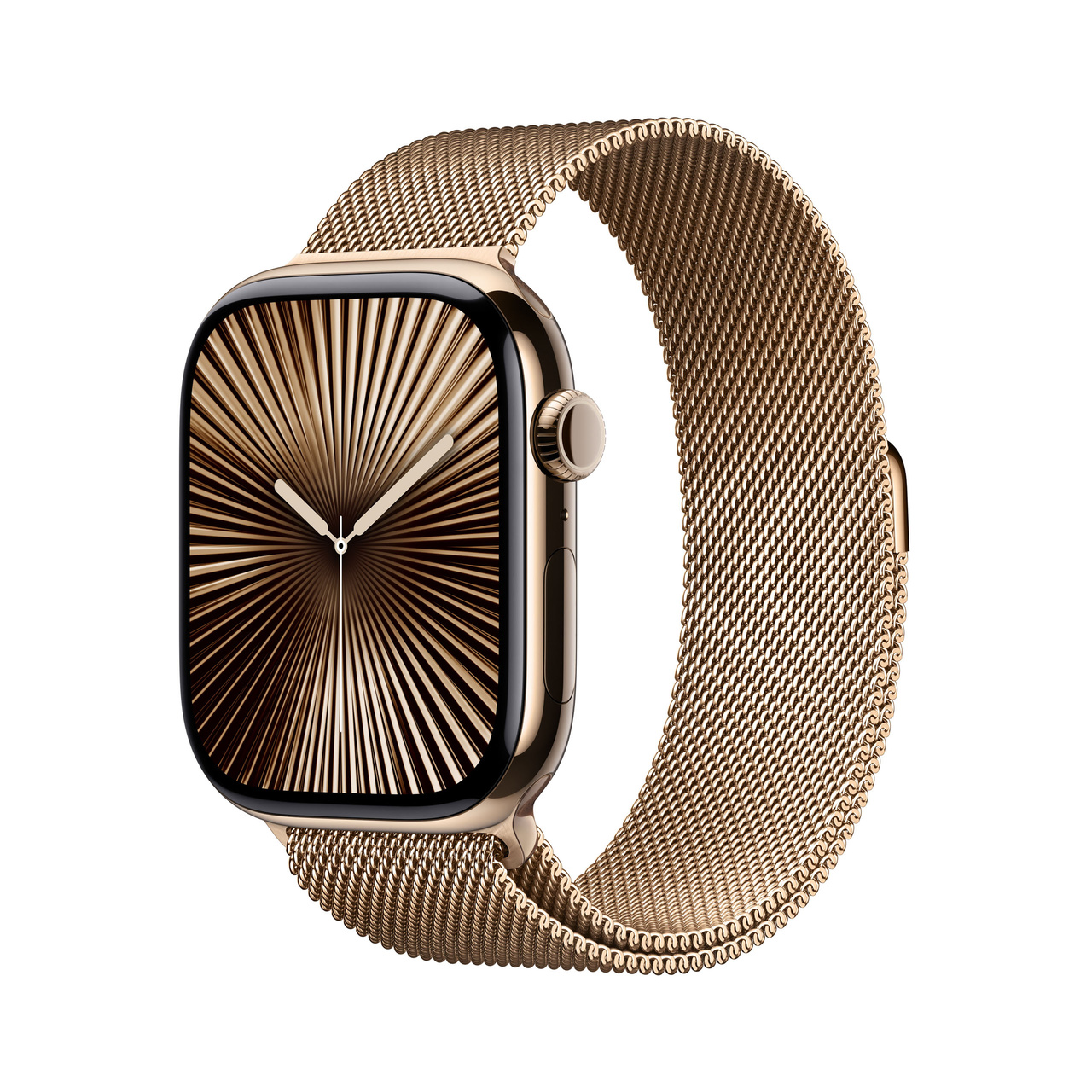Apple Watch Series 10 GPS + Cellular 46mm Gold Titanium - Gold Milanese Loop - Medium/Large