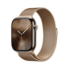 Apple Watch Series 10 GPS + Cellular 46mm Gold Titanium - Gold Milanese Loop - Medium/Large