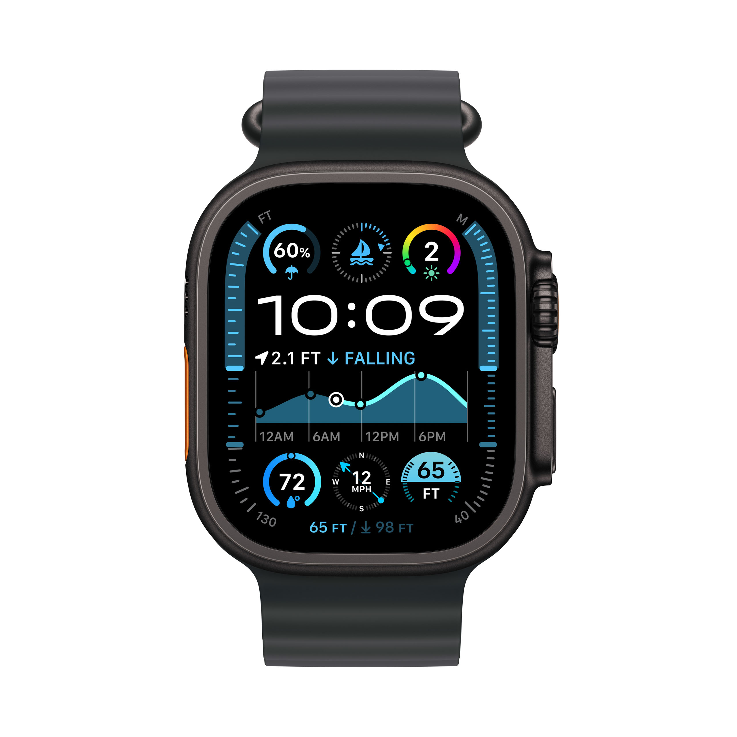 Apple Watch Ultra 2 GPS + Cellular 49mm Black Titanium - Black Ocean Band