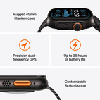 Apple Watch Ultra 2 GPS + Cellular 49mm Black Titanium - Black Ocean Band