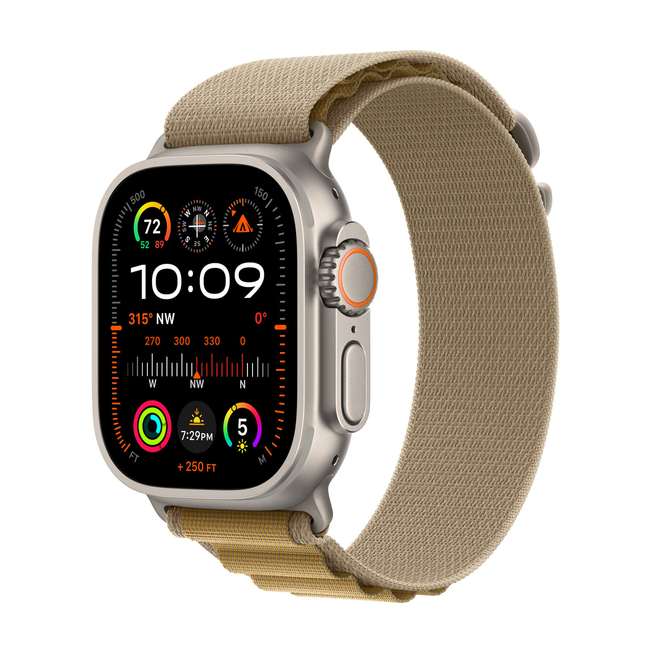 Apple Watch Ultra 2 GPS + Cellular 49mm Natural Titanium - Tan Alpine Loop - Small