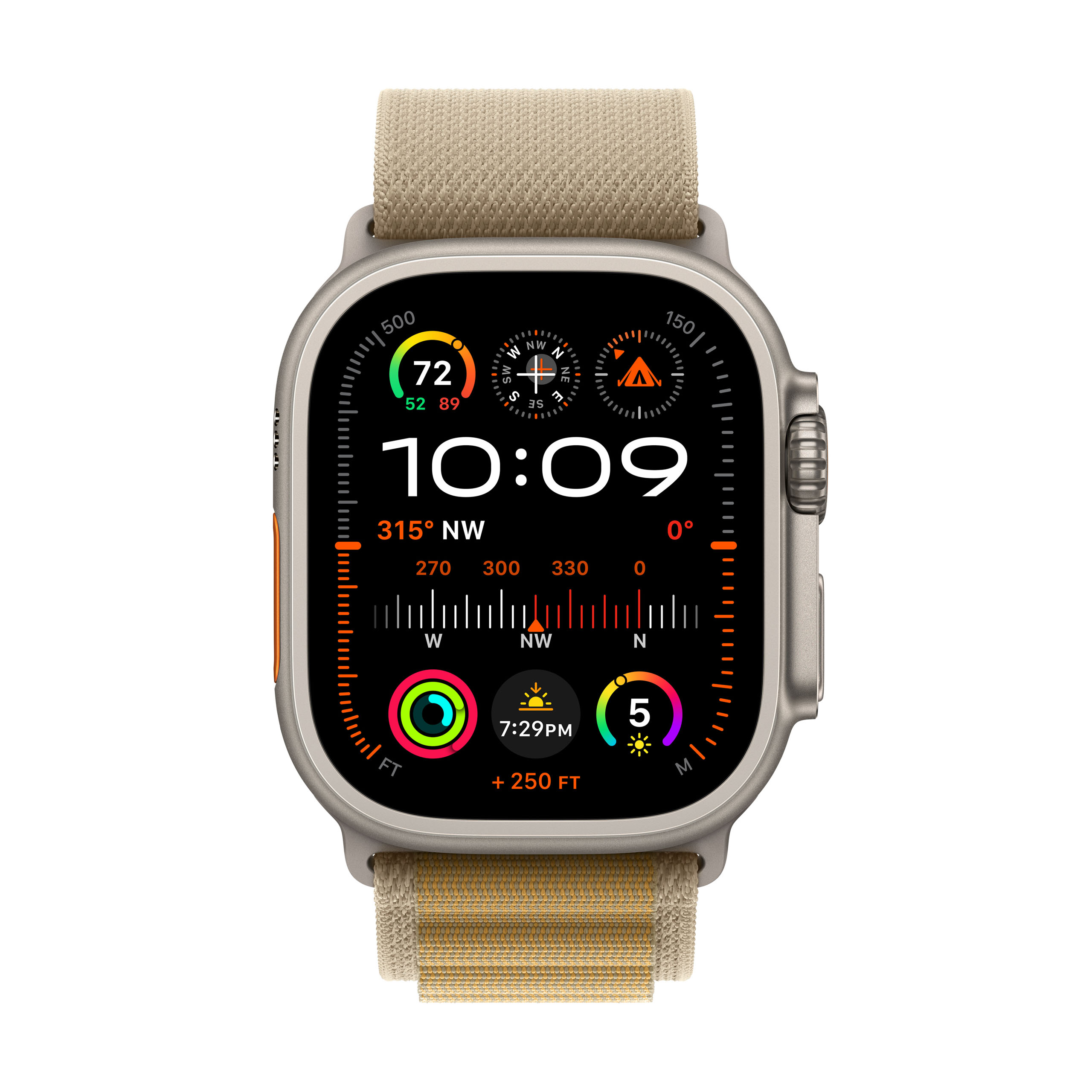 Apple Watch Ultra 2 GPS + Cellular 49mm Natural Titanium - Tan Alpine Loop - Small