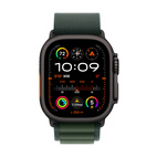 Apple Watch Ultra 2 GPS + Cellular 49mm Black Titanium - Dark Green Alpine Loop - Large
