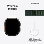 Apple Watch Ultra 2 GPS + Cellular 49mm Black Titanium - Dark Green Alpine Loop - Large