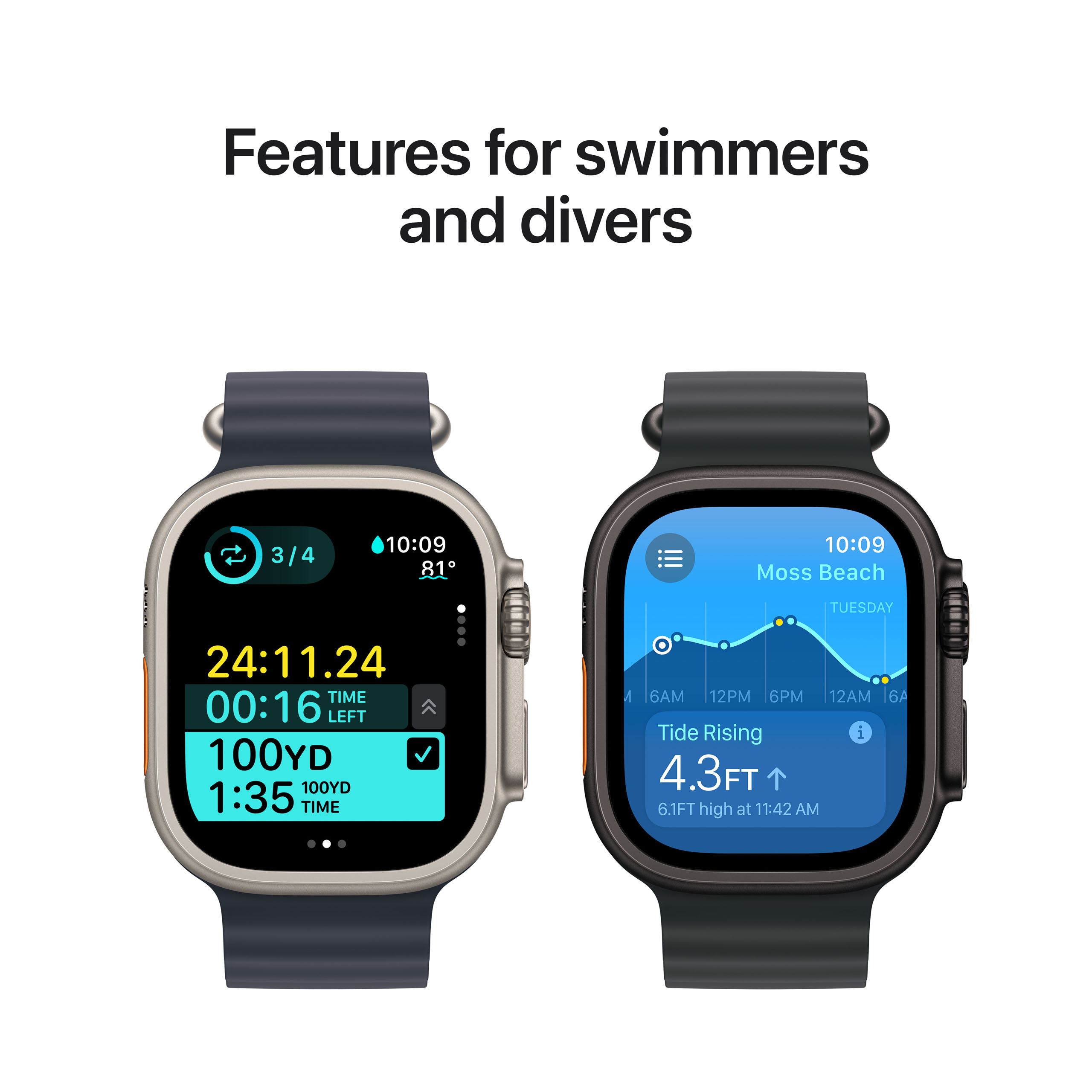 Apple Watch Ultra 2 GPS + Cellular 49mm Black Titanium - Dark Green Alpine Loop - Large