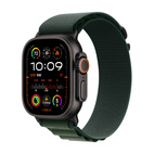 Apple Watch Ultra 2 GPS + Cellular 49mm Black Titanium - Dark Green Alpine Loop - Large