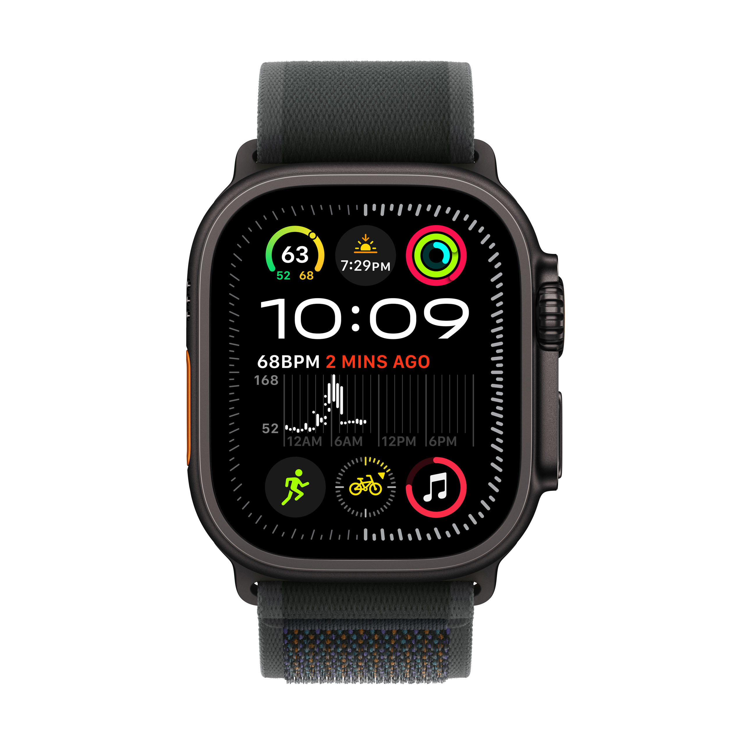 Apple Watch Ultra 2 GPS + Cellular 49mm Black Titanium - Black Trail Loop - Medium/Large