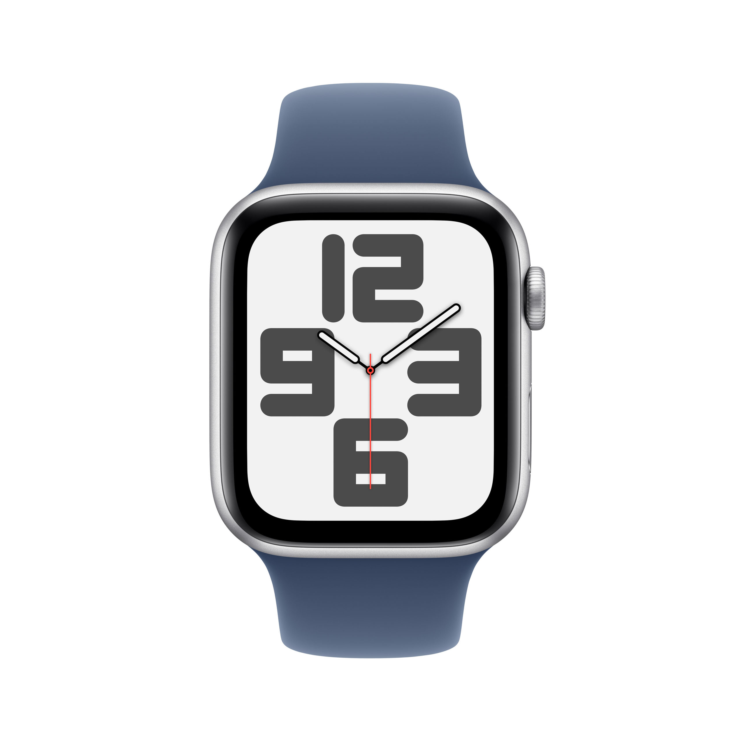 Apple Watch SE 2024 GPS 44mm Silver Aluminium - Denim Sport Band - Medium/Large