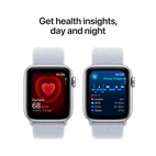 Apple Watch SE 2024 GPS + Cellular 40mm Silver Aluminium - Blue Cloud Sport Loop