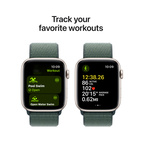 Apple Watch SE 2024 GPS 44mm Starlight Aluminium - Lake Green Sport Loop
