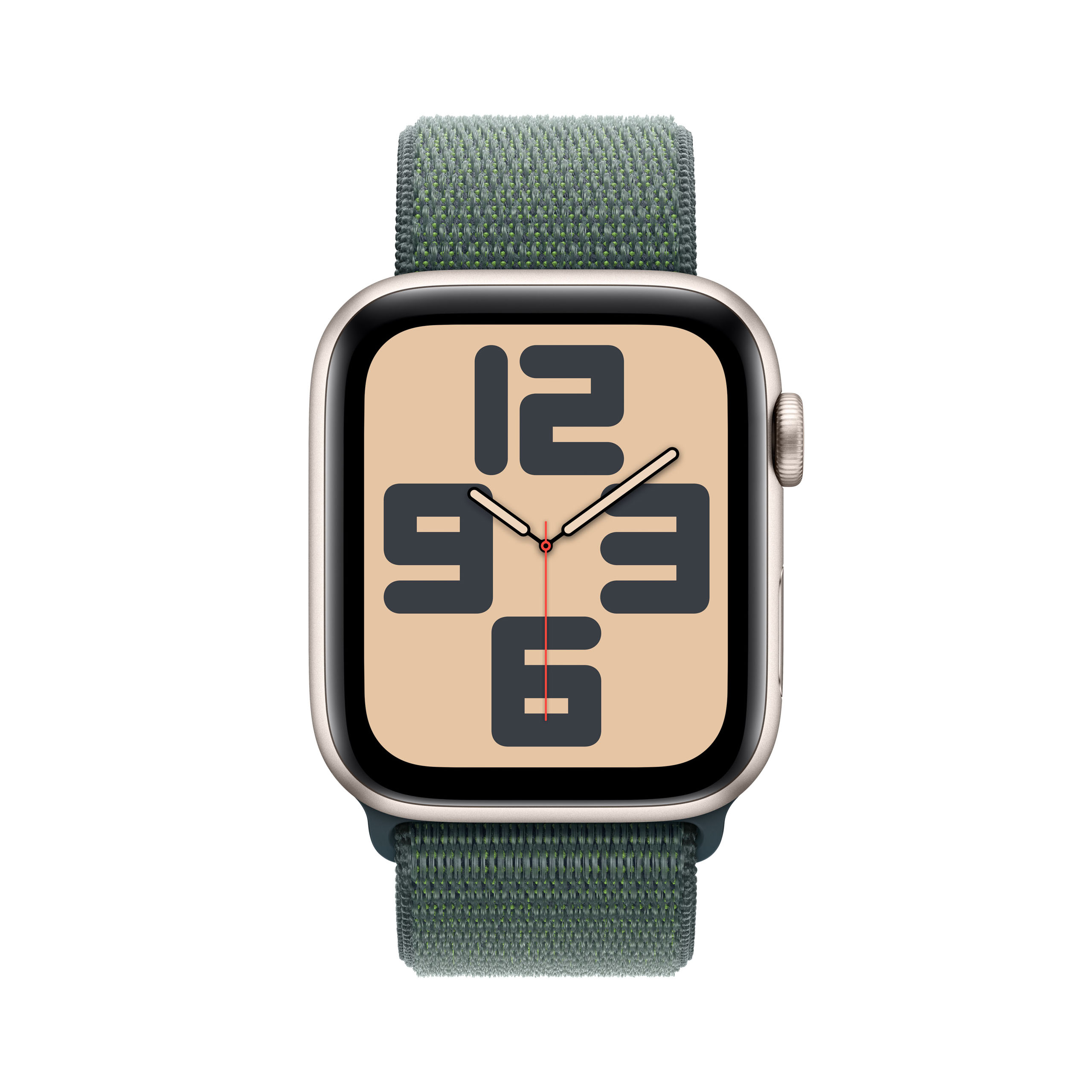 Apple Watch SE 2024 GPS 44mm Starlight Aluminium - Lake Green Sport Loop