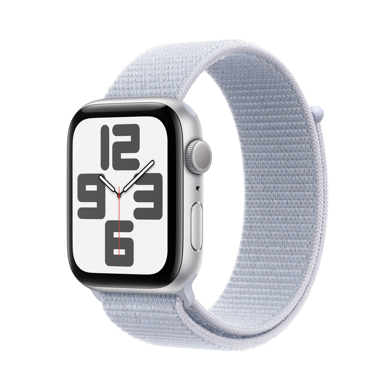 Apple Watch SE 2024 GPS 44mm Silver Aluminium - Blue Cloud Sport Loop