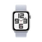 Apple Watch SE 2024 GPS 44mm Silver Aluminium - Blue Cloud Sport Loop