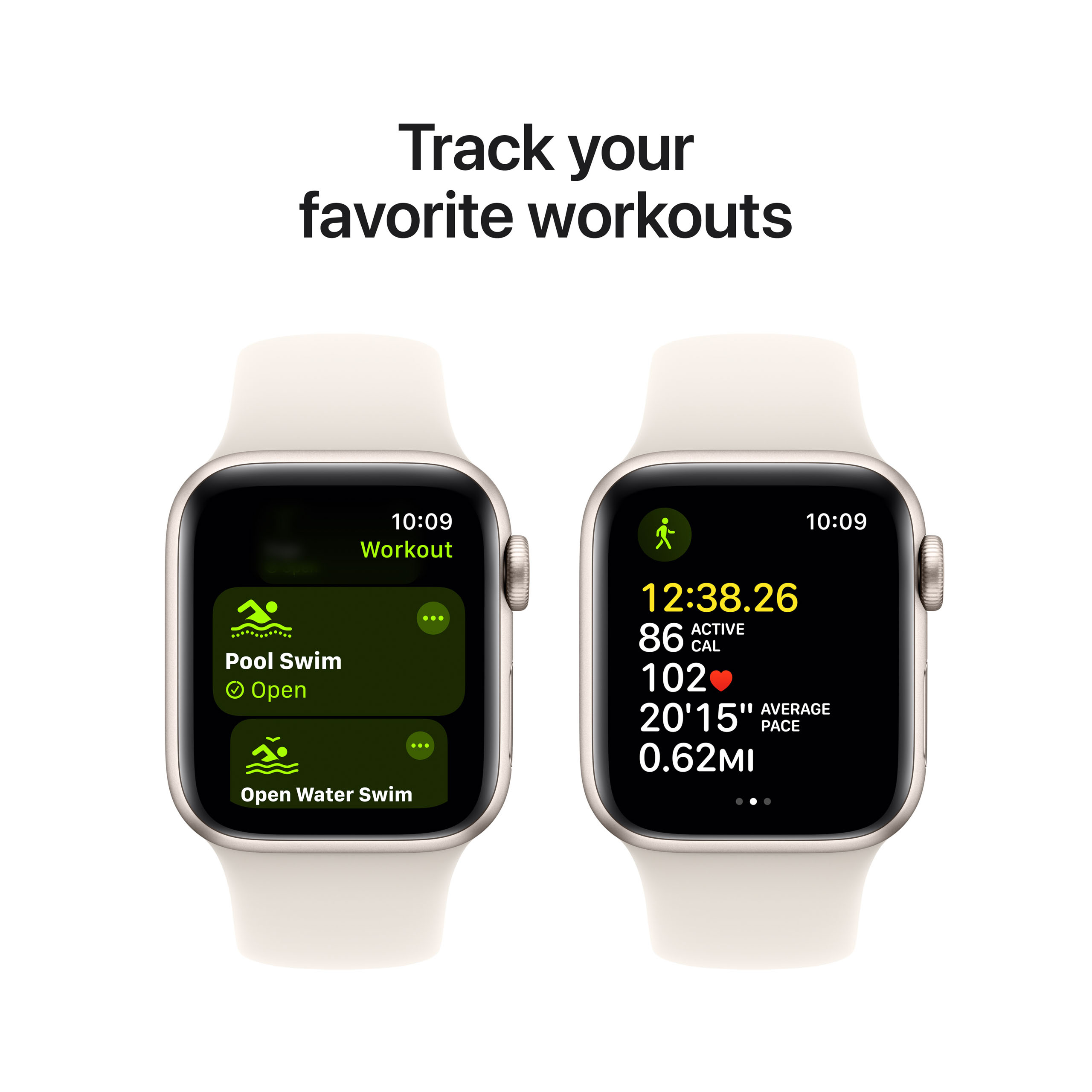 Apple Watch SE 2024 GPS 40mm Starlight Aluminium - Starlight Sport Band - Medium/Large