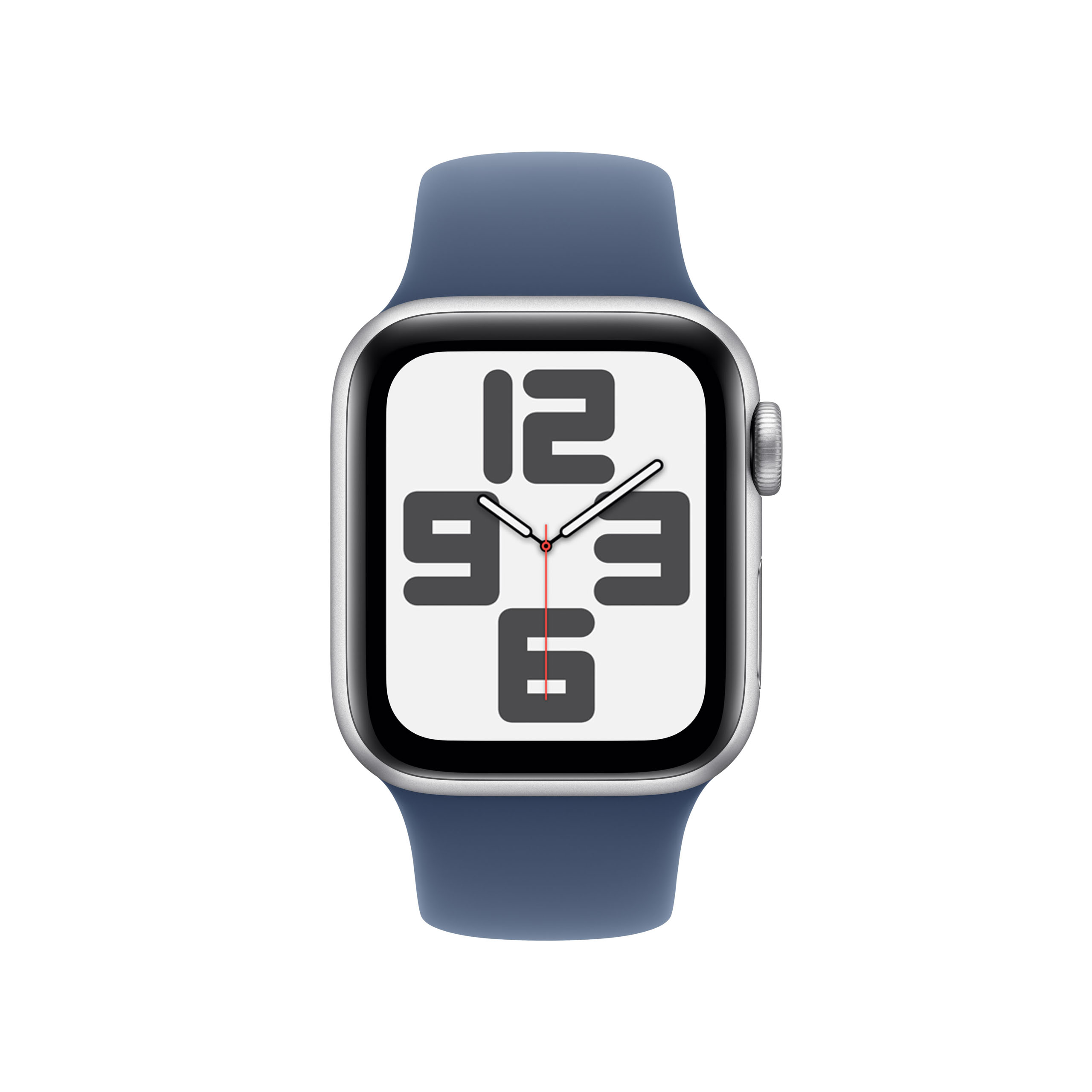 Apple Watch SE 2024 GPS 40mm Silver Aluminium - Denim Sport Band - Small/Medium