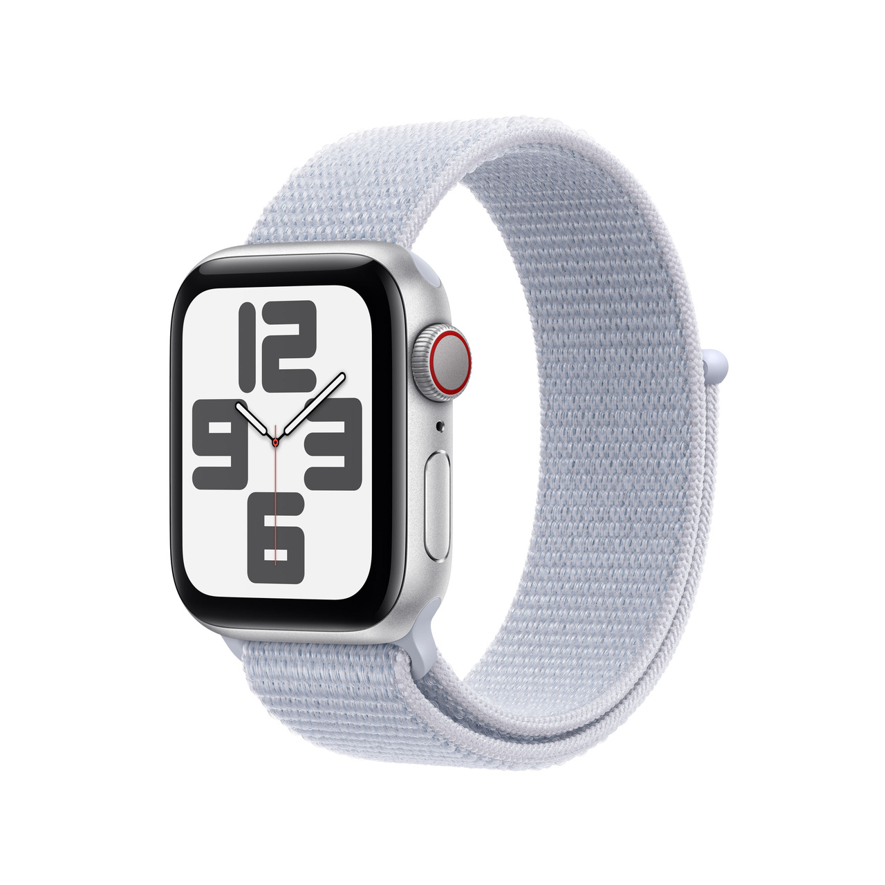 Apple Watch SE 2024 GPS + Cellular 40mm Silver Aluminium - Blue Cloud Sport Loop