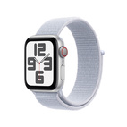 Apple Watch SE 2024 GPS + Cellular 40mm Silver Aluminium - Blue Cloud Sport Loop