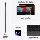 iPad Pro 11" w/Standard Glass 2024 (M4) 1TB WiFi Space Black