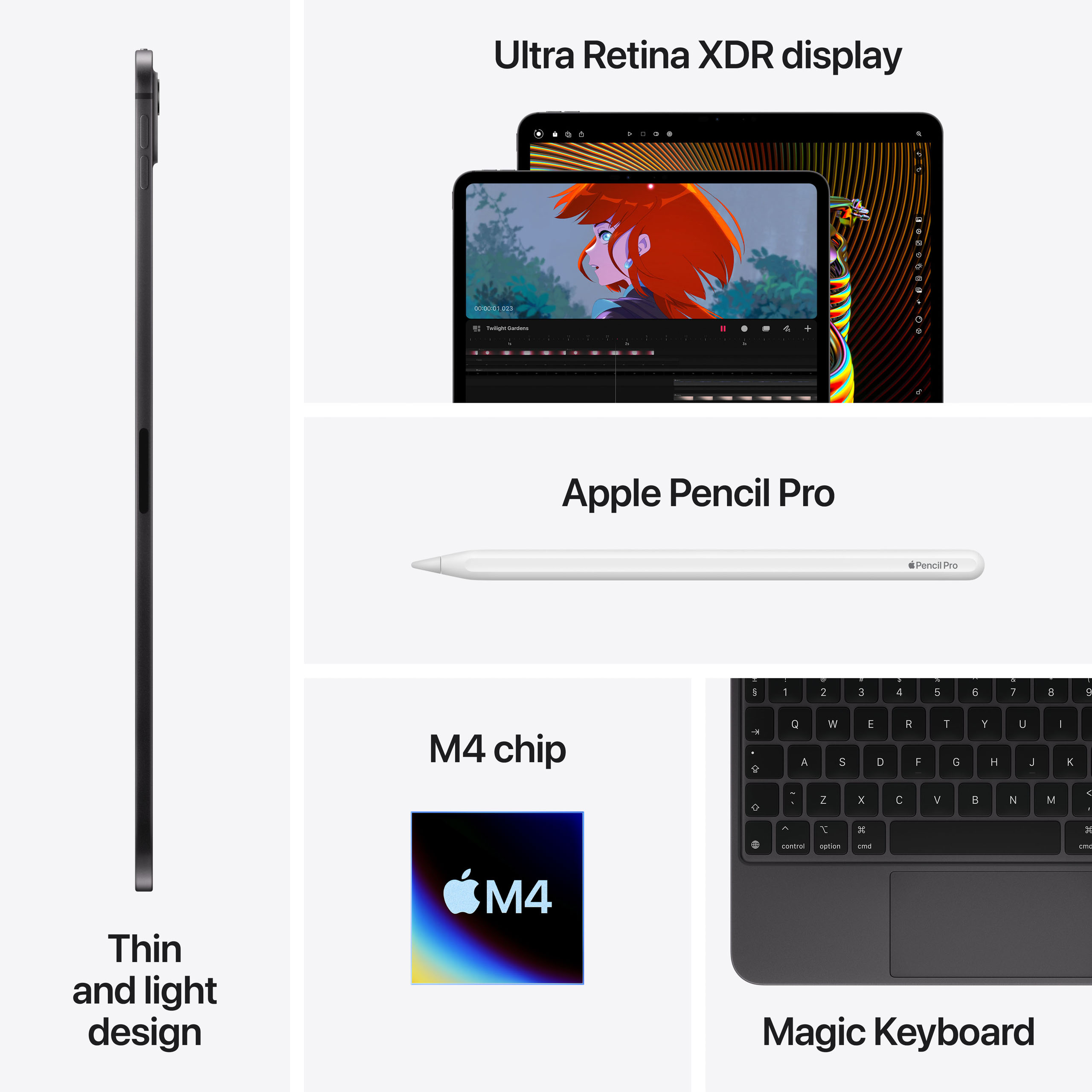 iPad Pro 13" w/Nano-texture Glass 2024 (M4) 1TB WiFi Space Black