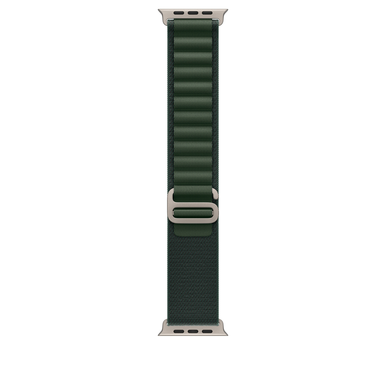 Apple Watch 49mm Alpine Loop Dark Green - Medium - Natural Titanium