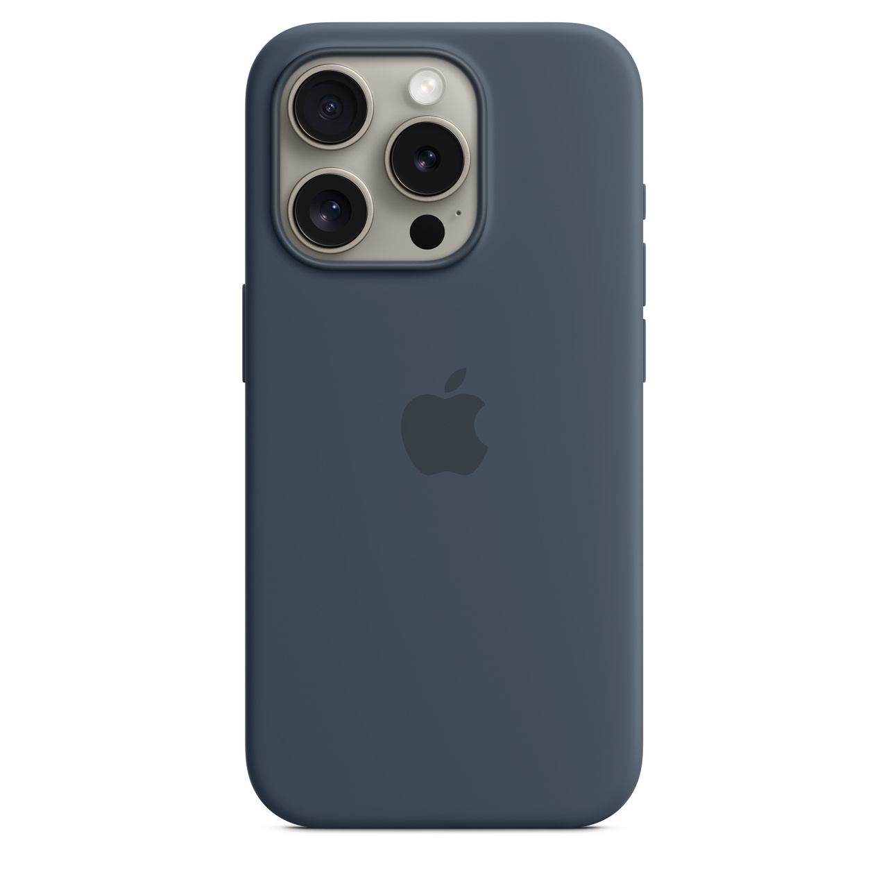 Apple iPhone 15 Pro Silicone Case w/MagSafe - Storm Blue