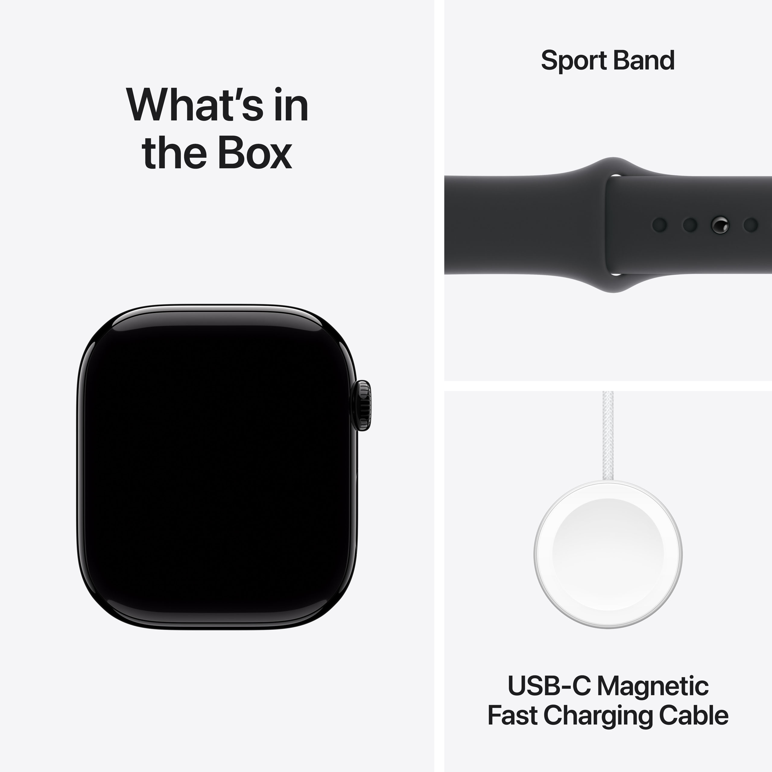 Apple Watch Series 10 GPS 46mm Jet Black Aluminium - Black Sport Band - Small/Medium