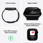 Apple Watch Series 10 GPS 46mm Rose Gold Aluminium - Plum Sport Loop
