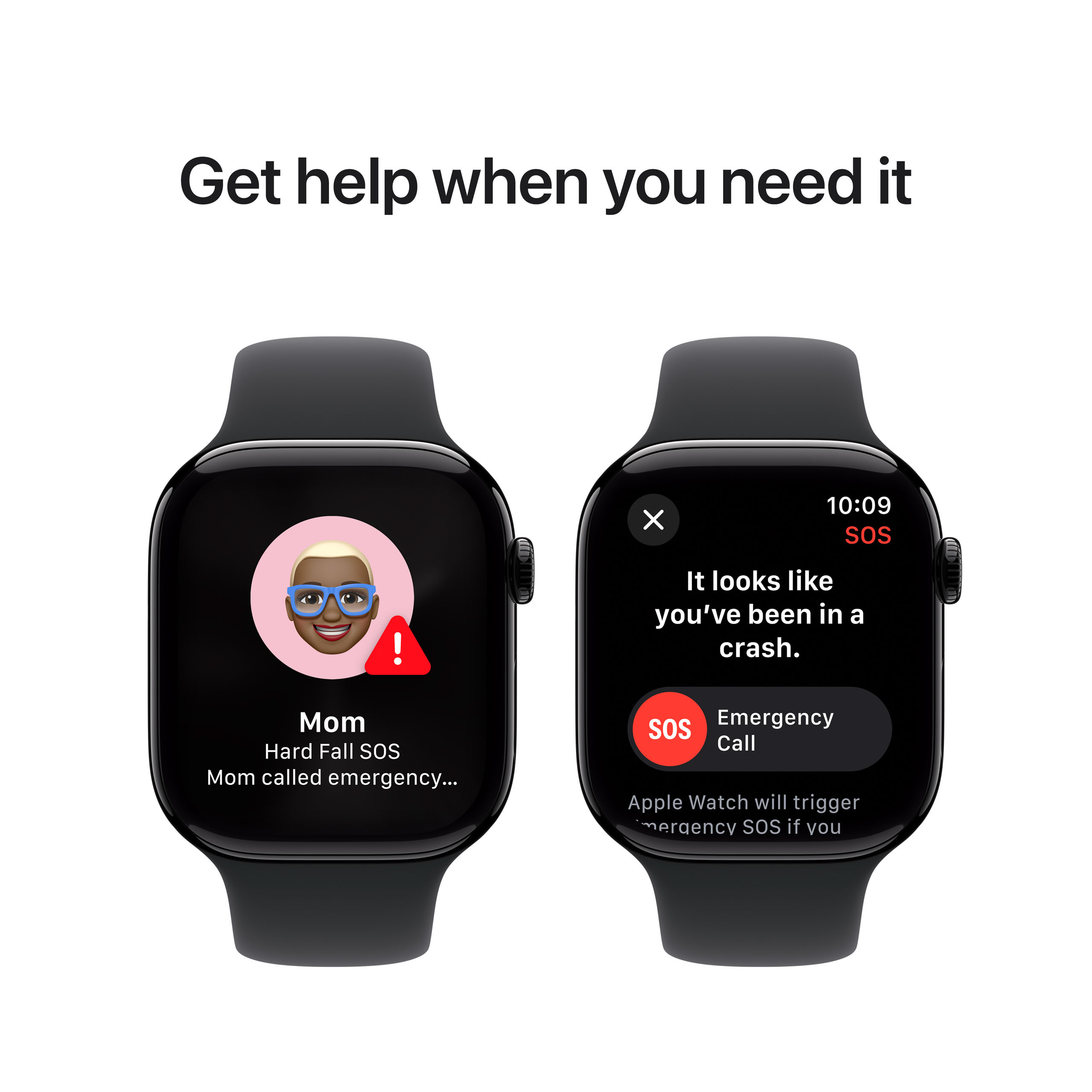 Apple Watch Series 10 GPS 46mm Jet Black Aluminium - Black Sport Band - Small/Medium