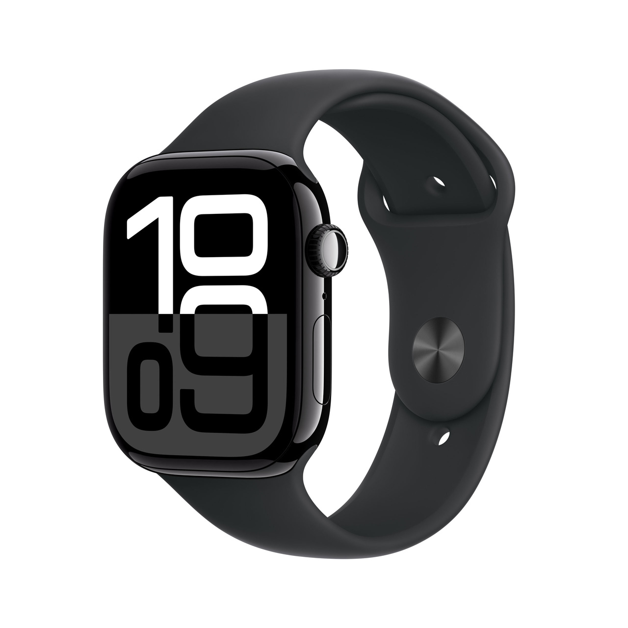 Apple Watch Series 10 GPS 46mm Jet Black Aluminium - Black Sport Band - Small/Medium