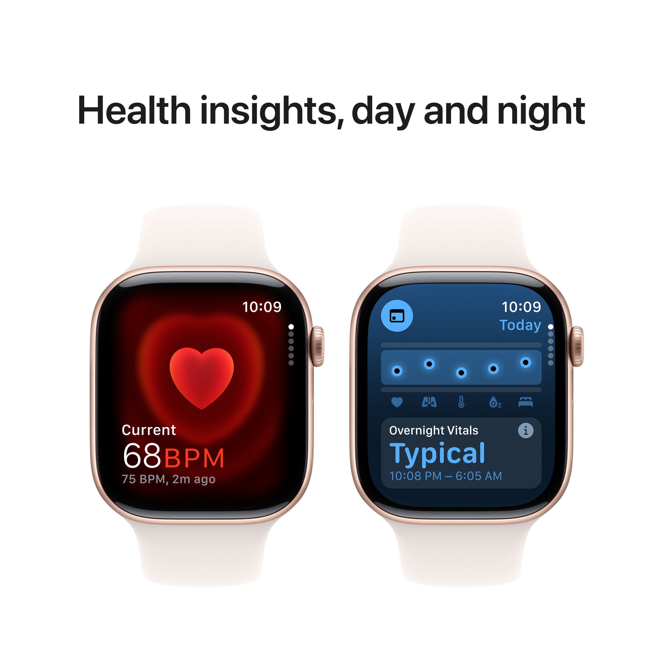 Apple Watch Series 10 GPS 46mm Rose Gold Aluminium - Light Blush Sport Band - Medium/Large
