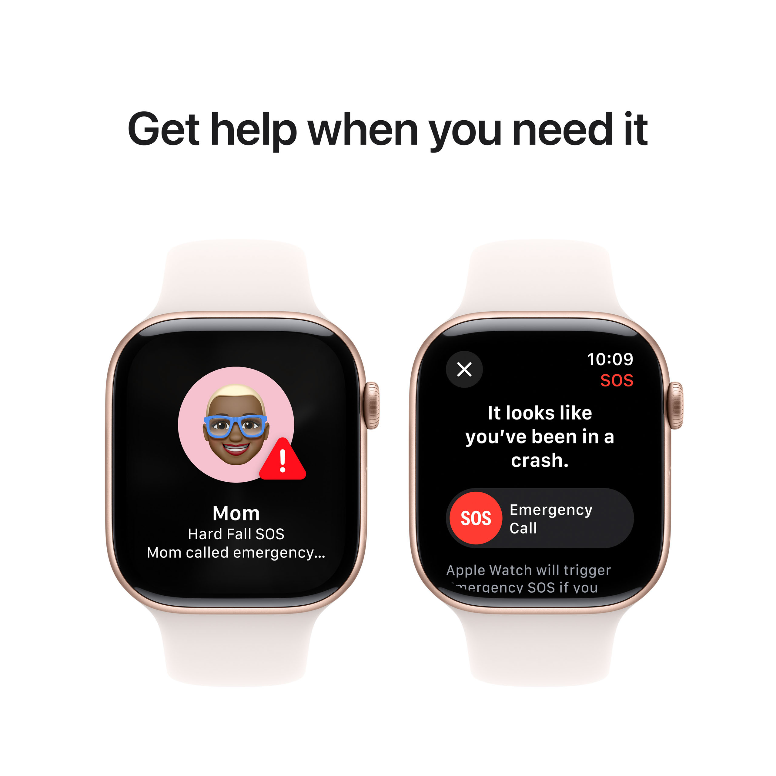 Apple Watch Series 10 GPS 46mm Rose Gold Aluminium - Light Blush Sport Band - Medium/Large